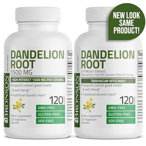 Bronson Dandelion Root High Potency Supplement, Supports Overall Good Health & Well