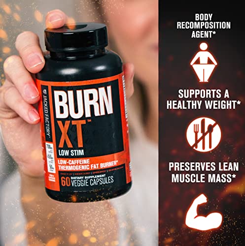 Jacked Factory Burn-XT Low Caffeine, Low Stim Weight Loss Supplement