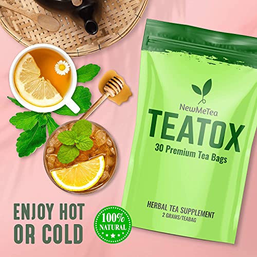 30 Day Detox Tea for Women & Men, All-Natural Herbal Teatox, Energy, Digestion NEWME