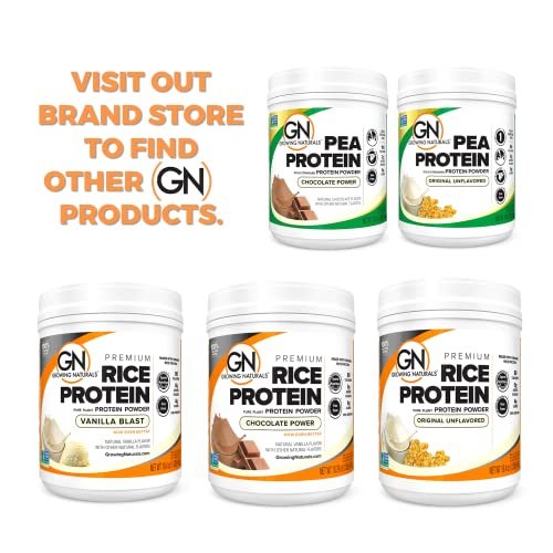 Growing Naturals | Vanilla Raw Pea Powder 15g Plant Protein | 2.8G BCAA, Low-Carb