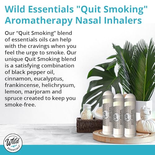 Wild Essentials 3 Pack of Quit Smoking Aromatherapy Nasal Inhalers Made