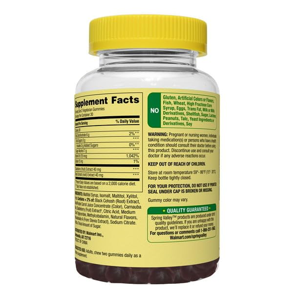 IKJ Zero Sugar Complete Menopause Support Vegetarian Gummies, 60 Count