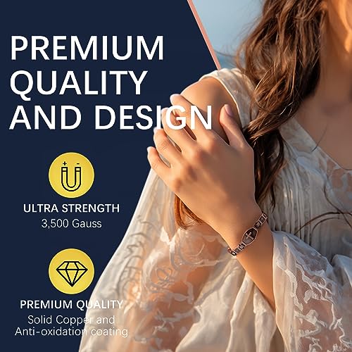 Jecanori Copper Bracelets for Women,Classic Magnetic Copper Bracelet,Valentine's Day