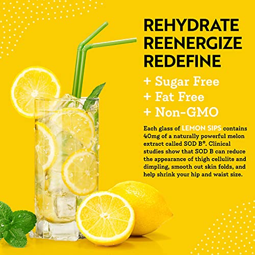 Dr. Kellyann Lemon Sips - Diet Citrus Drink Mix - Rehydrate, Detox, Revitalize - Sugar Free