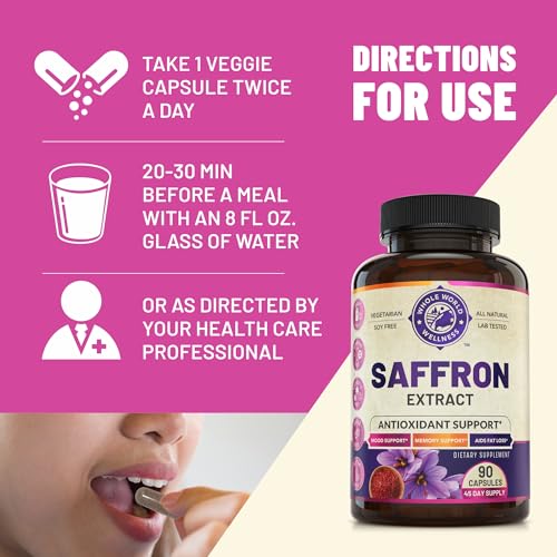100% Pure Saffron Extract - Metabolism Booster & Natural Appetite Suppressant for Weight Loss