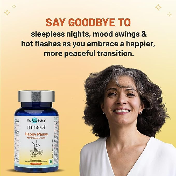 Happy Pause Capsules, Menopause Supplements for Women, Natural Support for Hot Flashes, Hormone