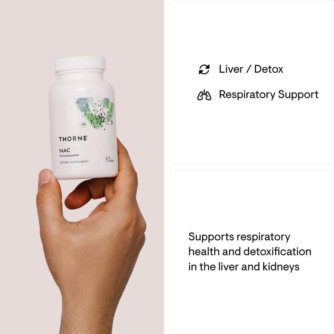 Thorne NAC - N-Acetylcysteine - 500mg - Supports Respiratory Health and Immune
