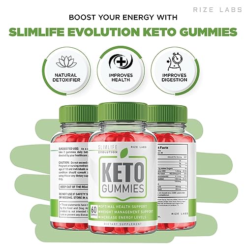 (2 Pack) SlimLife Keto Gummies, SlimLife Evolution Keto Gummies for Advanced Weight Loss