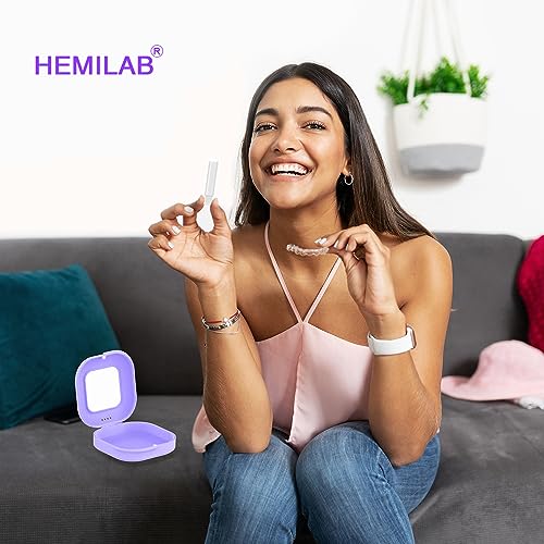 HEMILAB® Retainer Case, Slim Aligner Case with Vent Holes, Compatible with Invisalign