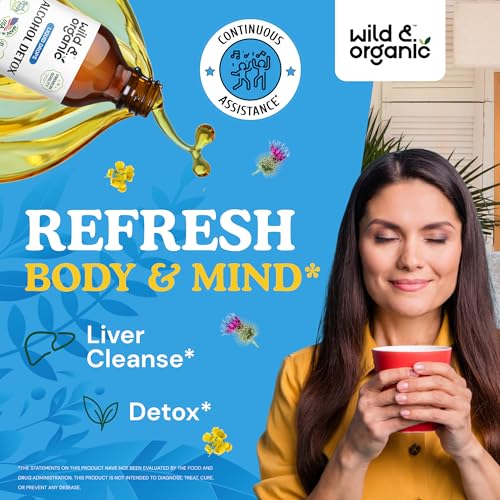 Wild & Organic Alcohol Detox Supplement - Liver Cleance & Repair Formula - Anti Alcohol
