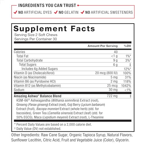 Force Factor Amazing Ashwa for Stress Relief, Memory, Focus, and Immune Support Health