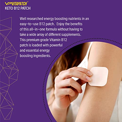 VitaPatch Keto Patch with B12 Methylcobalamin and Vitamin Guarana B12 Patch for Energy