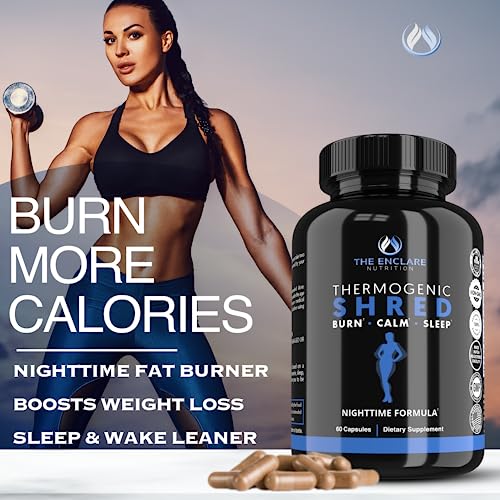 Thermogenic Shred - Fat Burner Sleep Aid Diet Pills, Appetite Suppressant for Weight Loss