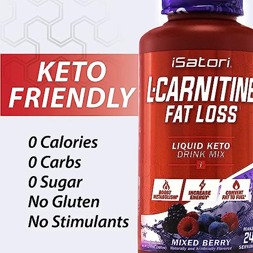 iSatori L-Carnitine Liquid Metabolic Enhancer and Energy Booster - Health and Fitness
