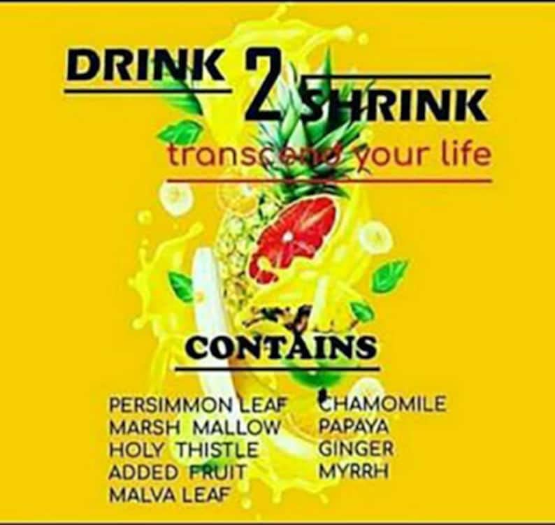 4 Week drink2Shrink Detox Formula Start Losing That Stubborn Belly Fat! (Green Apple) Heath Secret