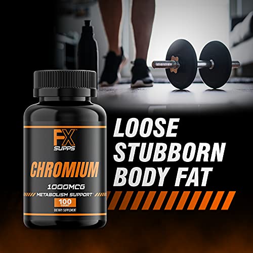 FX Supps Chromium Polynicotinate 1000 mcg (100 Capsules) Weight Management Supplements