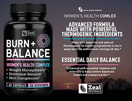 Zeal Naturals Weight Loss Support for Women + Daily Balance Vitmains (Iron, Vitamin D