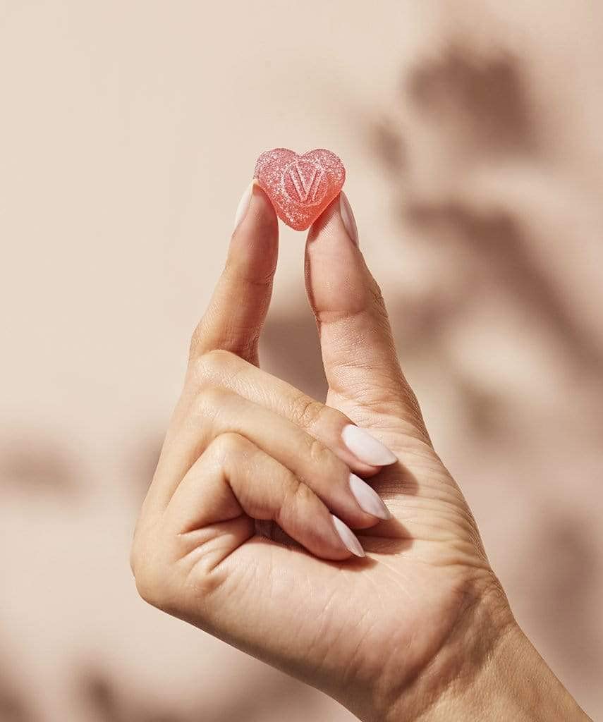 VEGAMOUR GRO Biotin Gummies, Strawberry Flavor with 5000 mcg Biotin, Supports