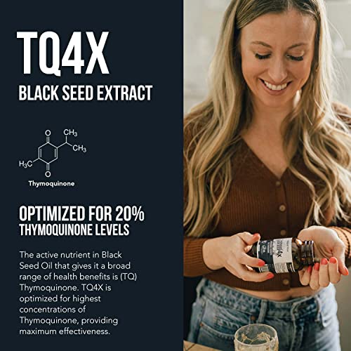 20% Thymoquinone Black Seed Oil Extract Capsules - TQ-Advanced 4X®: Highest