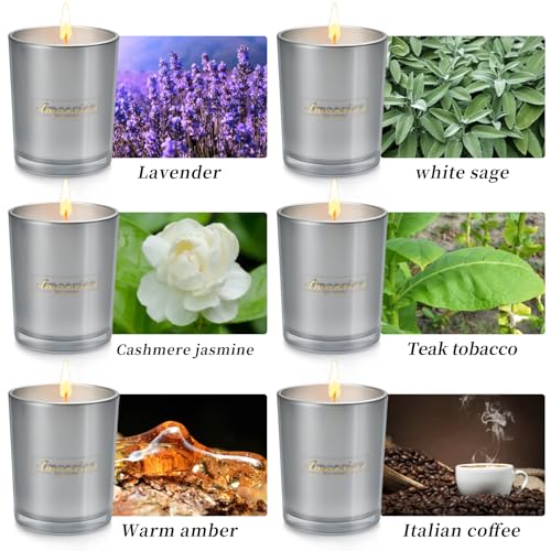 6 Pack Candles Clearance, Large Scented Candles, Candles for Home Scented, 35oz 250 Hour Long VSAFHZ