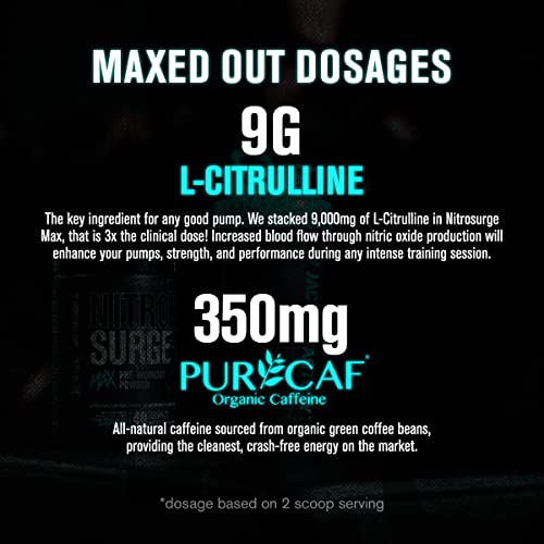 Jacked Factory Nitrosurge Max Nootropic Pre Workout Powder - Premium Pre Workout