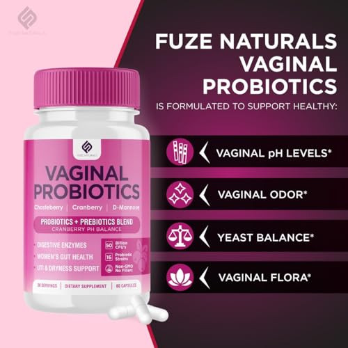 Vaginal Probiotics for Women Digestive Enzymes Gut Health PH Balance Pills, Women's