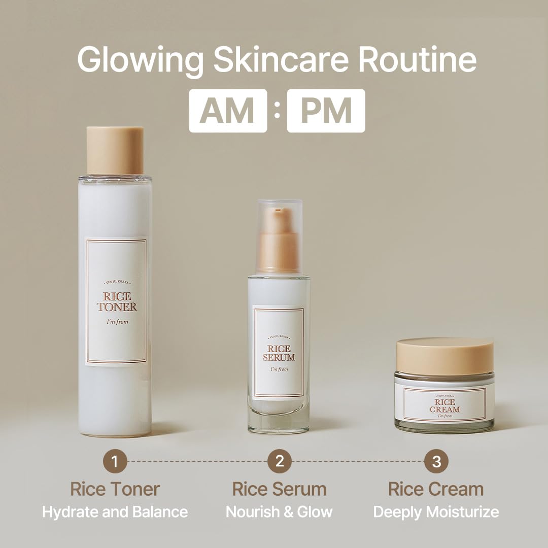 I'm From Rice Toner, 77.78% Rice Extract from Korea, Glow Essence with Niacinamide