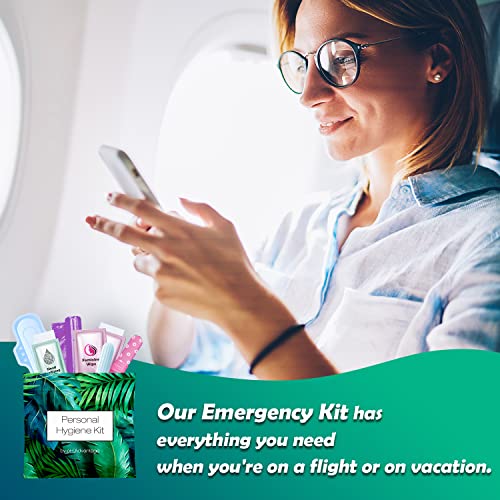 3 x Menstrual All-in-One Kits - Assorted Colors | Convenience on The Go | Single Period Kit Packs pH Advantage