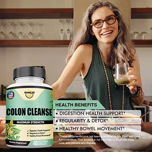 Happi Mi Nutrition Colon Cleanse, Colon Detox, All Natural Herbal Formula, Support Healthy