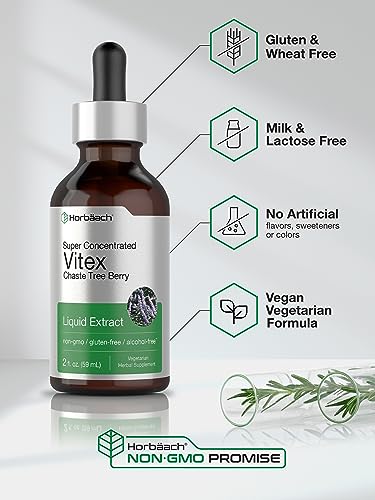 Vitex Berry Chasteberry Extract | 2 fl oz | Super Concentrated | Alcohol Free Chaste Tree