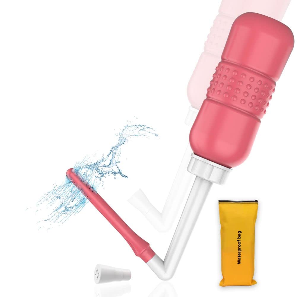 2-in-1 Douche Bottle for Women Vaginal Cleansing System + Portable Bidet Travel Bidet Bottle AQUAMASTER