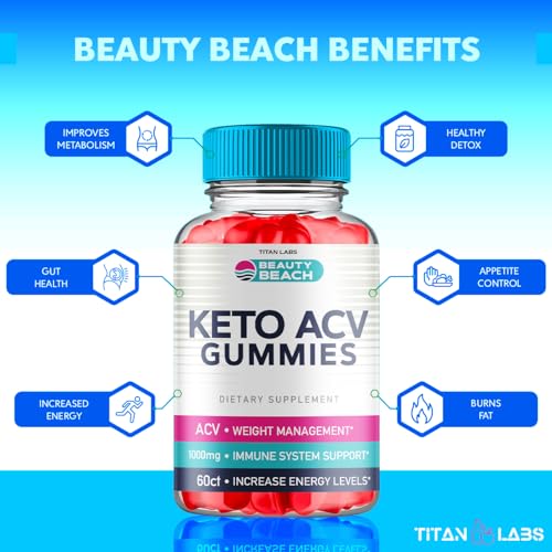 (5 Pack) Beauty Beach Keto ACV Gummies, Beauty Beach Keto ACV Gummies Advanced