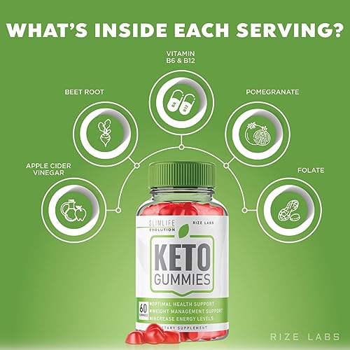 (2 Pack) SlimLife Keto Gummies, SlimLife Evolution Keto Gummies for Advanced Weight Loss