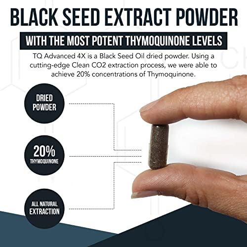 20% Thymoquinone Black Seed Oil Extract Capsules - TQ-Advanced 4X®: Highest