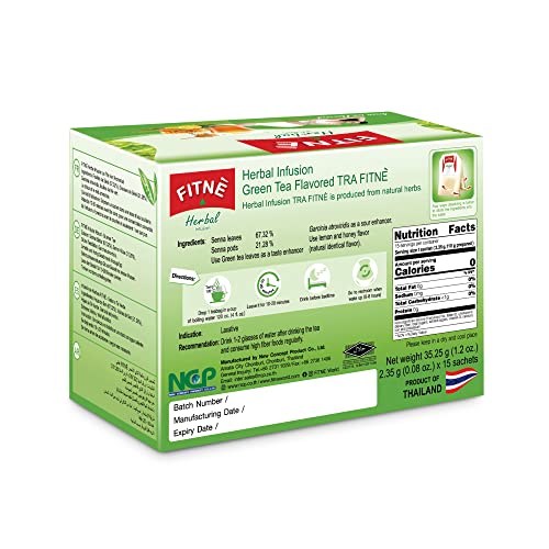 FITNE Green Tea Herbal Honey Lemon With Garcinia Senna Infusion Gentle Detox Cleanse