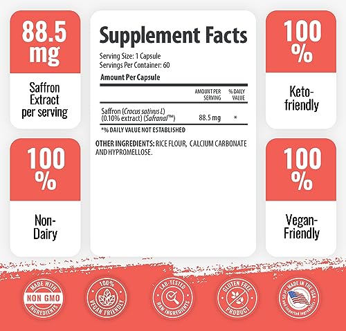 1 Body Saffron Extract 8825 – Antioxidant & Mood Support Saffron Supplement