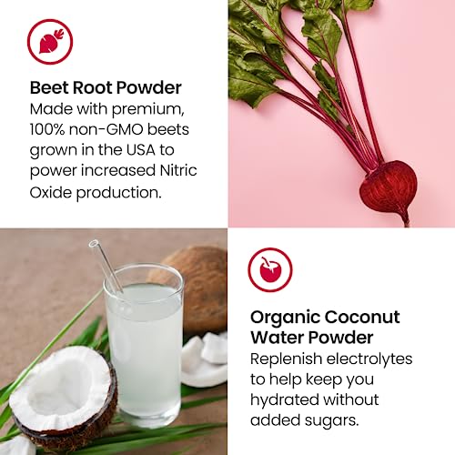 humanN SuperBeets Sport Pre Workout Powder – NSF Certified for Sport – Caffeine Free