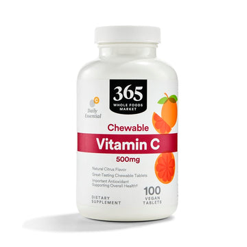 365 by Whole Foods Market, Vitamin C Chewable 500Mg, 100 Tablets 365 by Whole Foods Market