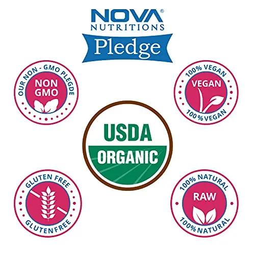 2 Pack - Nova Nutritions Certified Organic Beet Root Powder 16 OZ (454 gm) - Nitric Oxide Booster - Boost Stamina and Increases Energy (Total 32 OZ)