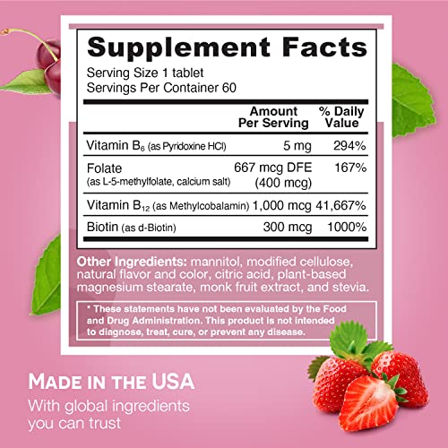 EZ Melts Dissolvable Energy, Memory & Mood Enhancer, Blend of B-Vitamins, Sugar-Free