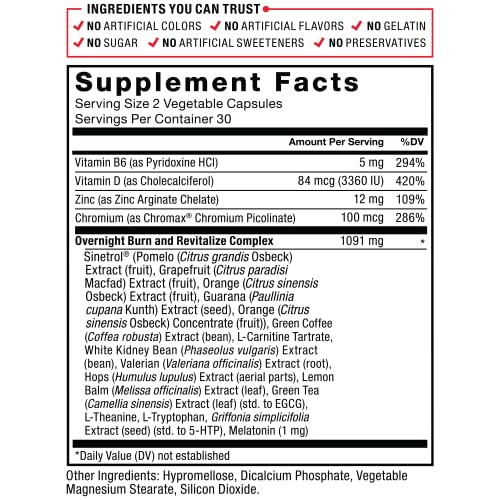 Force Factor LeanFire PM Weight Loss Pills for Women & Men, Fat Burner & Overnight