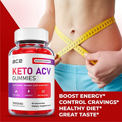 (3 Pack) Ace Keto Gummies - Official Formula, Vegan - Ace Keto ACV Gummies, Keto Ace Gummies