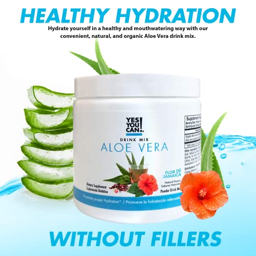 Yes You Can! Organic Aloe Vera Drink Mix - Super Greens Powder - Energy Drink Powder