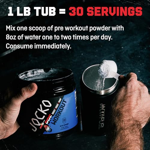 JOCKO FUEL Ultimate Pre Workout Powder - Pre-Workout Energy Powder Drink for Men