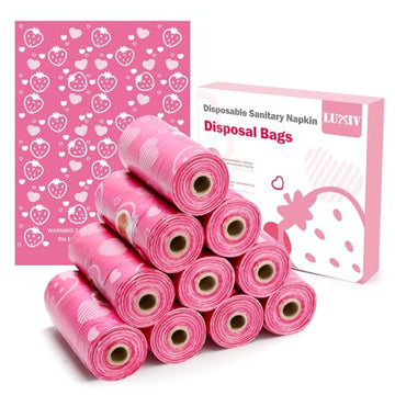 150Pcs Sanitary Napkin Disposal Bags, Luxiv Pink Disposable Sanitary Bag Personal Care Disposal Bags