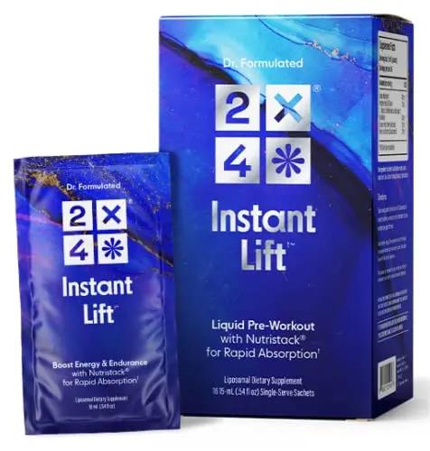 2X4 Instant Lift Pre-Workout, Non-GMO, Sugar Free, Dairy Free, Orange Burst, 16 Single