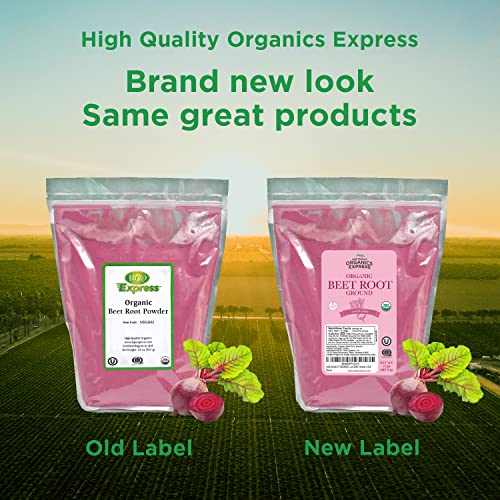 HQOExpress Organic Beetroot Powder - Organic Superfood - Nitric Oxide Booster - Non