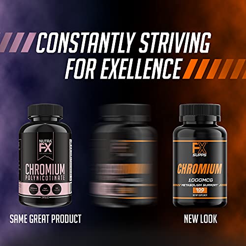 FX Supps Chromium Polynicotinate 1000 mcg (100 Capsules) Weight Management Supplements