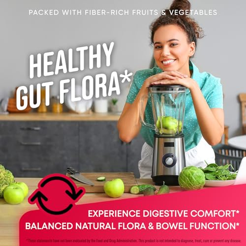 Fruits and Veggies Supplement - High Fiber Supplement for Immunity, Gut & Energy